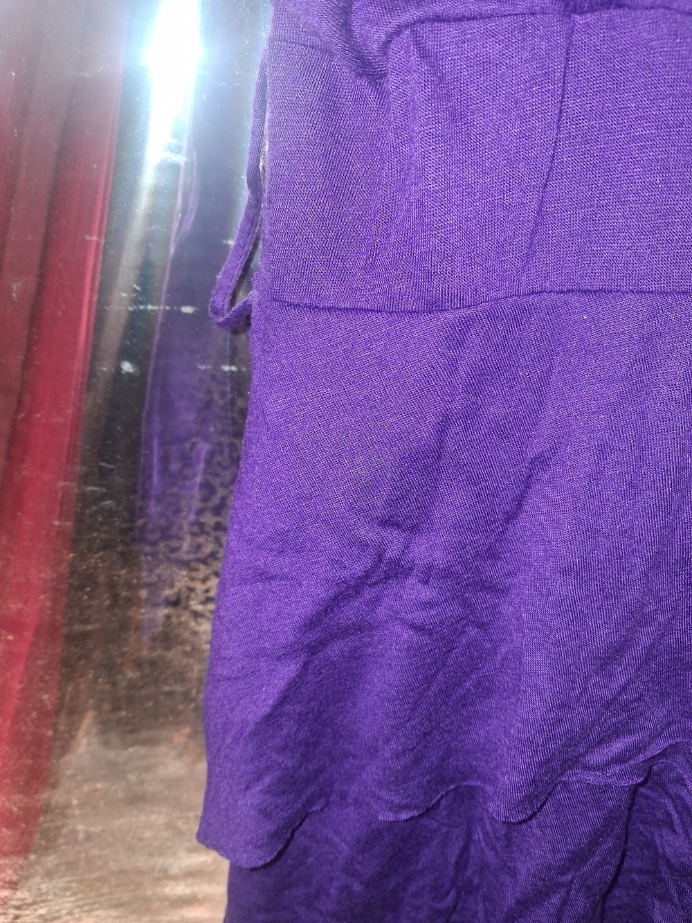 Strapless Ruffle Tube Top - Purple - Picture 2 of 3